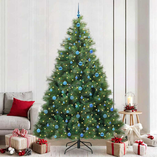 Albero di Natale artificiale con 300 LED Verde 240 cm PE e PVC