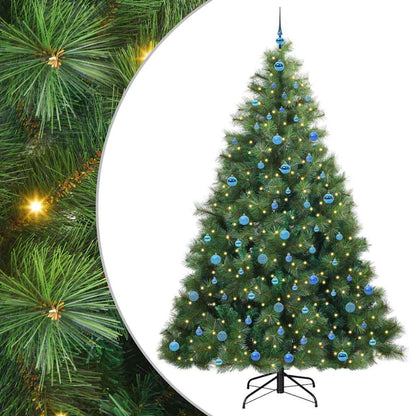 Albero di Natale artificiale con 300 LED Verde 240 cm PE e PVC