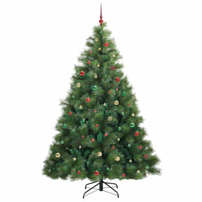 Albero di Natale artificiale con 300 LED Verde 240 cm PE e PVC