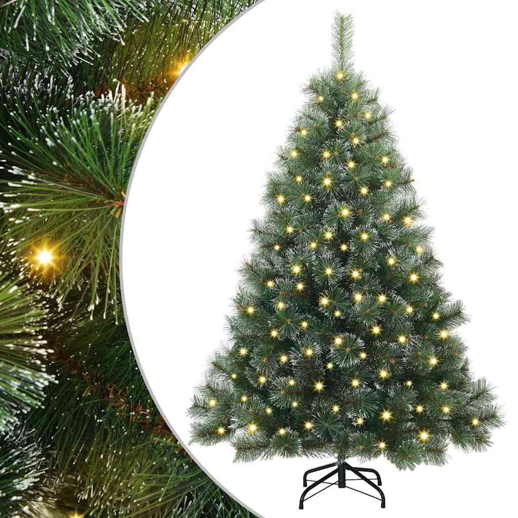 Albero di Natale artificiale con 150 LED Verde 120 cm PE e PVC