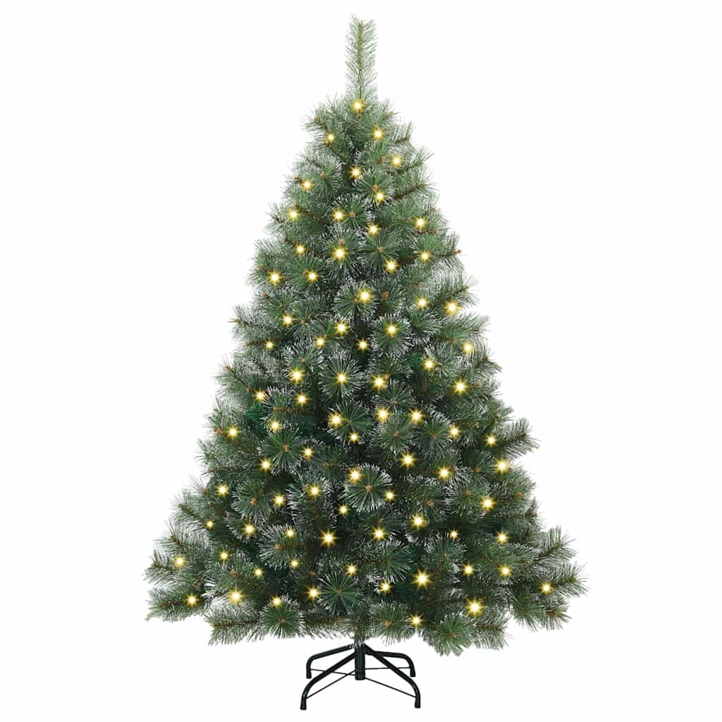 Albero di Natale artificiale con 150 LED Verde 120 cm PE e PVC