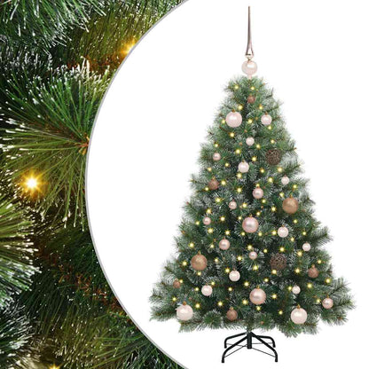 Albero di Natale artificiale con 150 LED Verde 120 cm PE e PVC