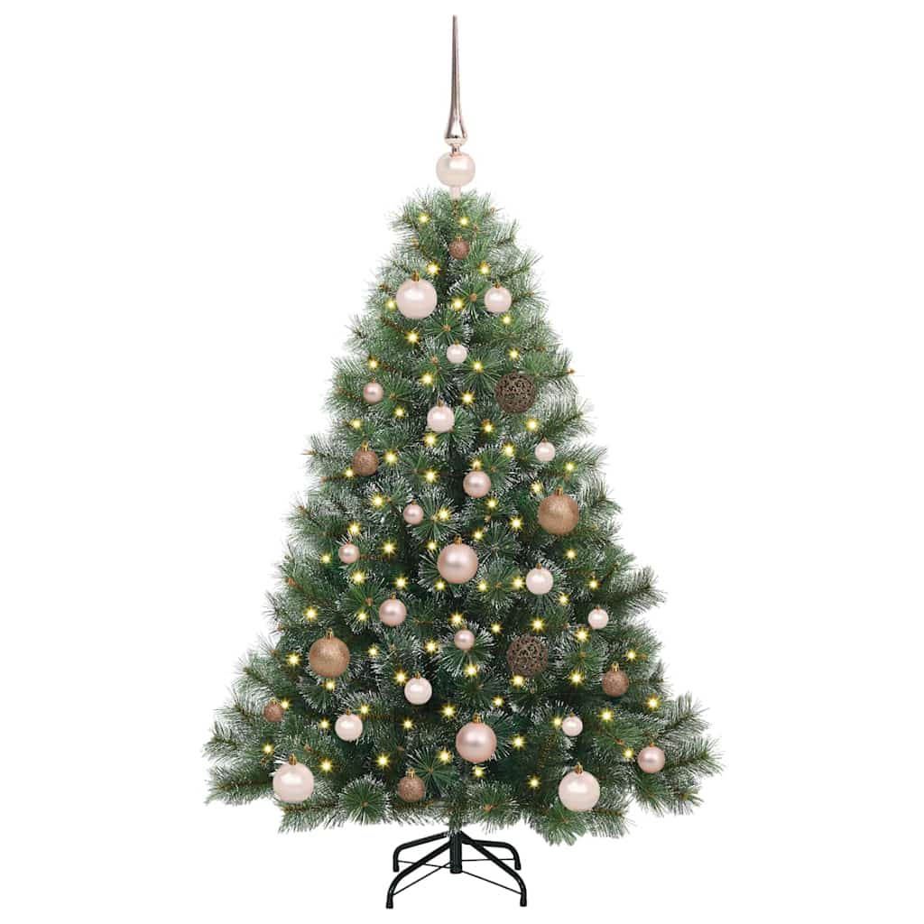 Albero di Natale artificiale con 150 LED Verde 120 cm PE e PVC