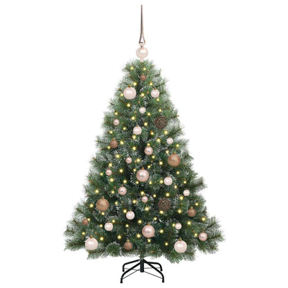 Albero di Natale artificiale con 150 LED Verde 120 cm PE e PVC