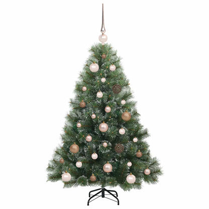 Albero di Natale artificiale con 150 LED Verde 120 cm PE e PVC