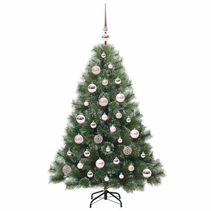 Albero di Natale artificiale con 150 LED Verde 120 cm PE e PVC