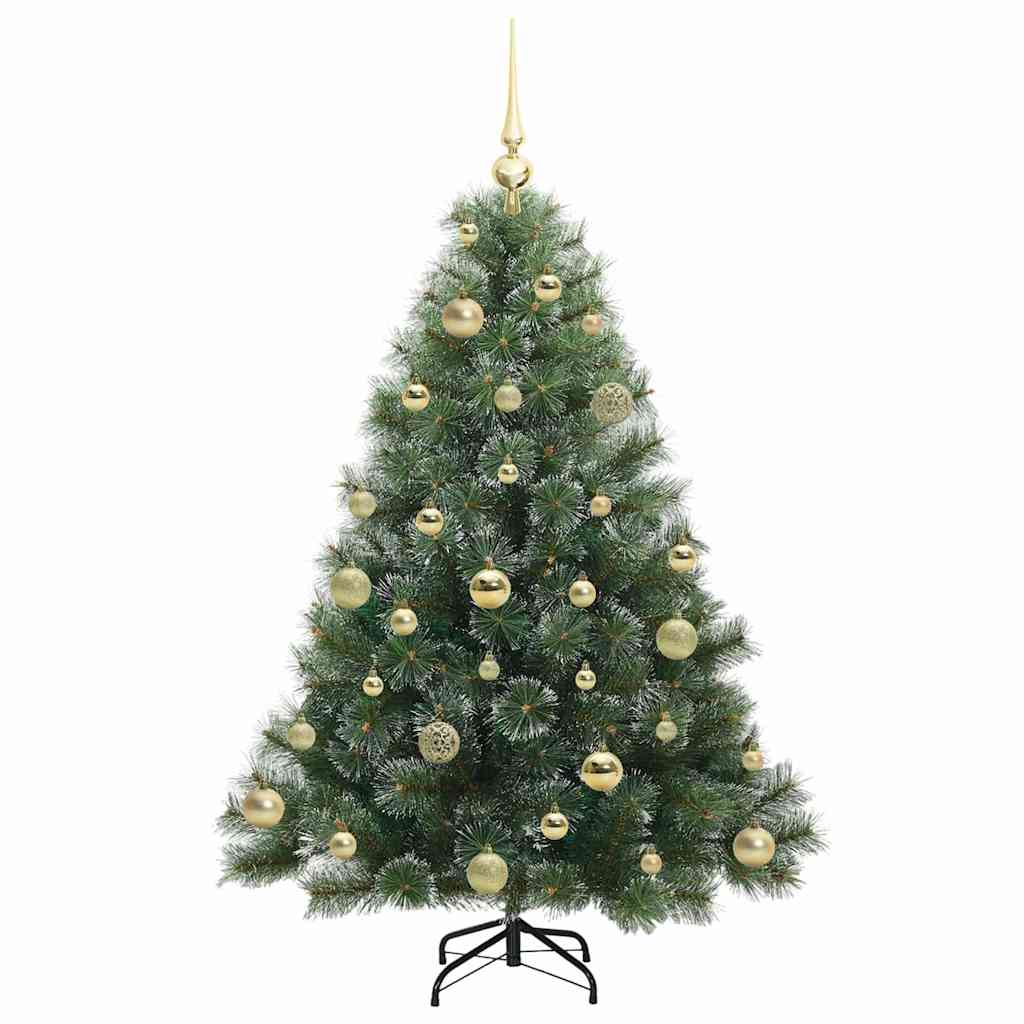Albero di Natale artificiale con 150 LED Verde 120 cm PE e PVC
