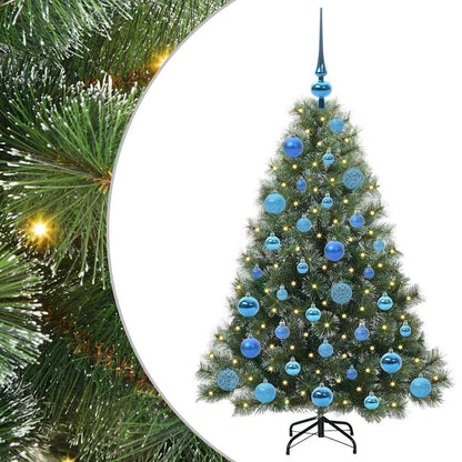 Albero di Natale artificiale con 150 LED Verde 120 cm PE e PVC