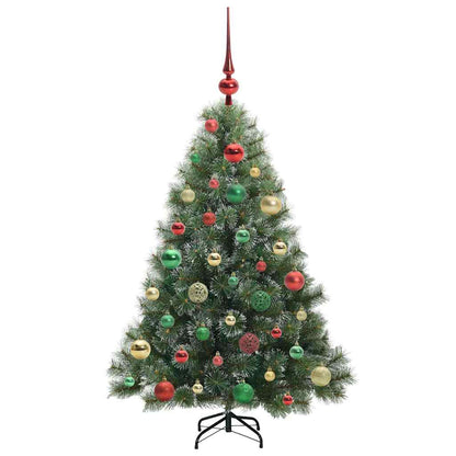 Albero di Natale artificiale con 150 LED Verde 120 cm PE e PVC