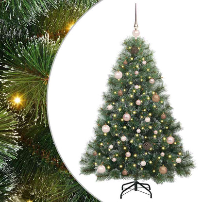 Albero di Natale artificiale con 150 LED Verde 150 cm PE e PVC
