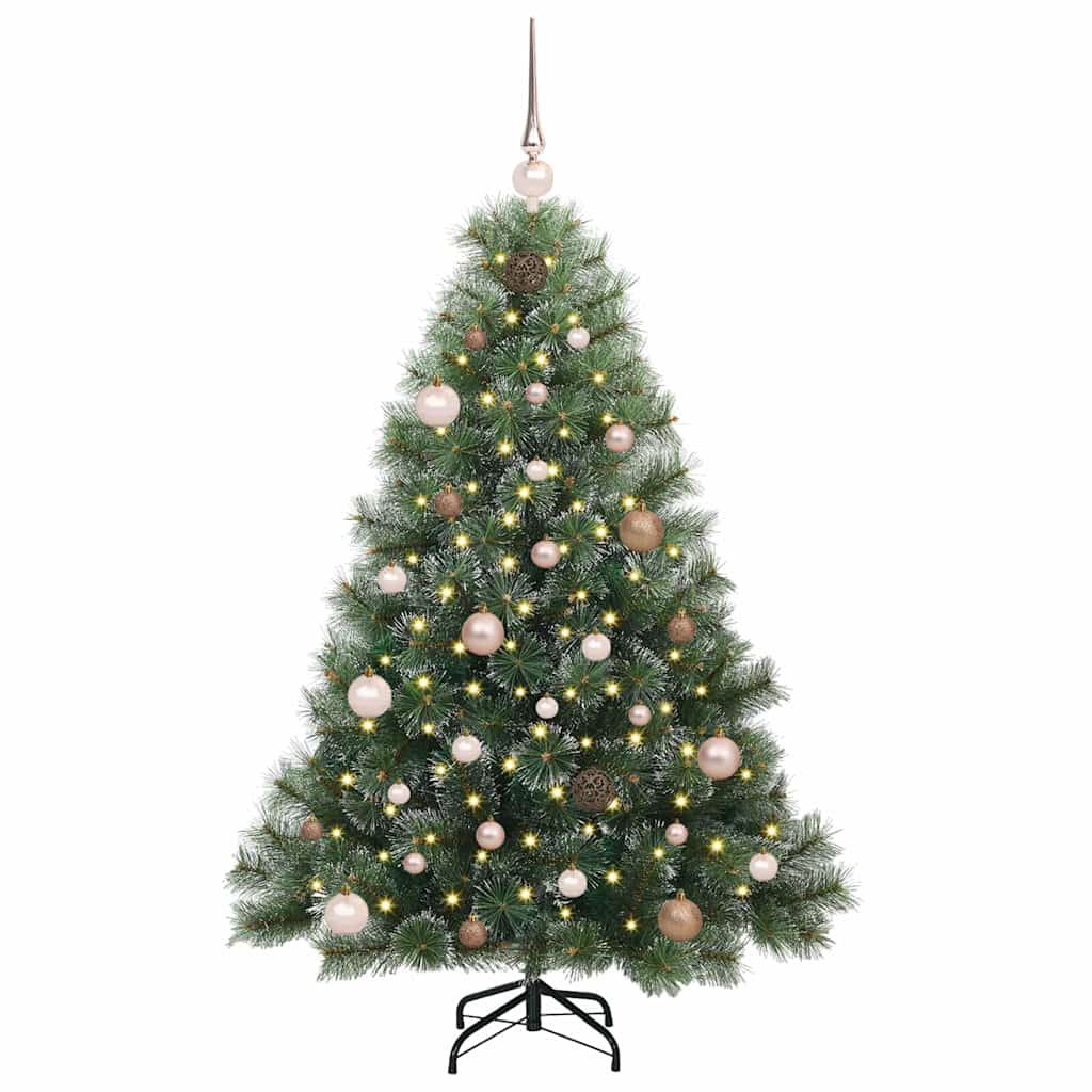 Albero di Natale artificiale con 150 LED Verde 150 cm PE e PVC