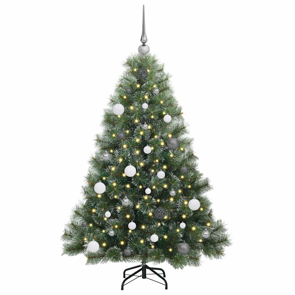 Albero di Natale artificiale con 150 LED Verde 150 cm PE e PVC
