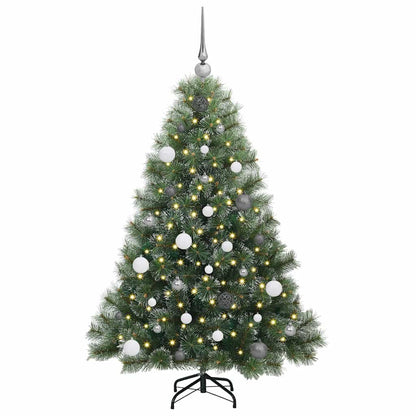 Albero di Natale artificiale con 150 LED Verde 150 cm PE e PVC