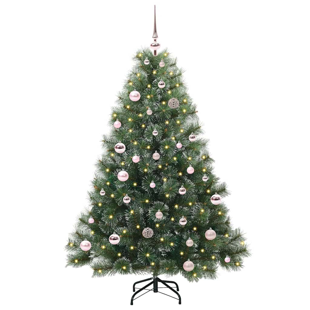 Albero di Natale artificiale con 150 LED Verde 150 cm PE e PVC