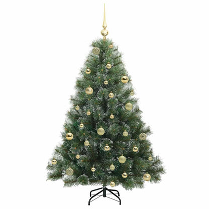 Albero di Natale artificiale con 150 LED Verde 150 cm PE e PVC