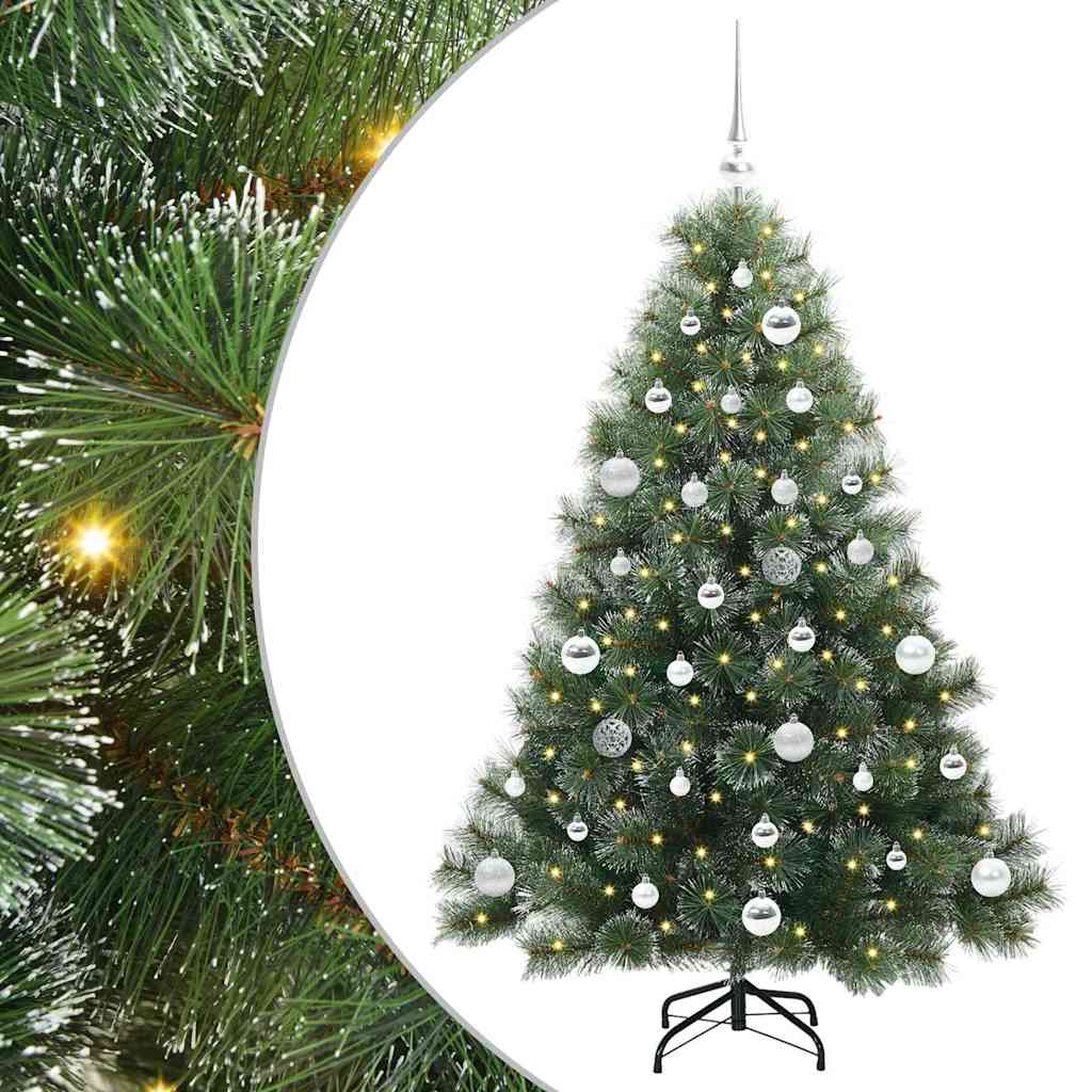 Albero di Natale artificiale con 150 LED Verde 150 cm PE e PVC