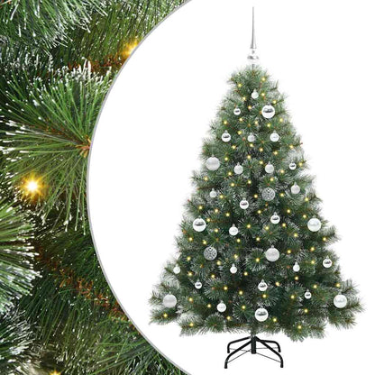 Albero di Natale artificiale con 150 LED Verde 150 cm PE e PVC