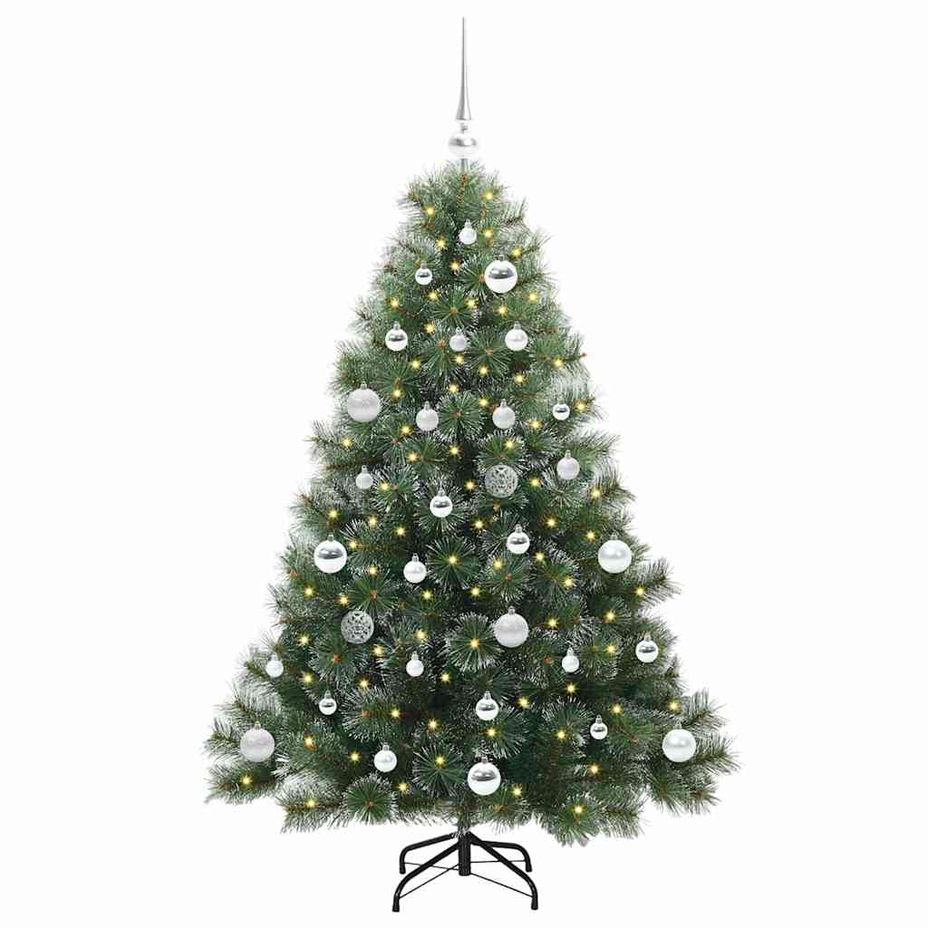 Albero di Natale artificiale con 150 LED Verde 150 cm PE e PVC