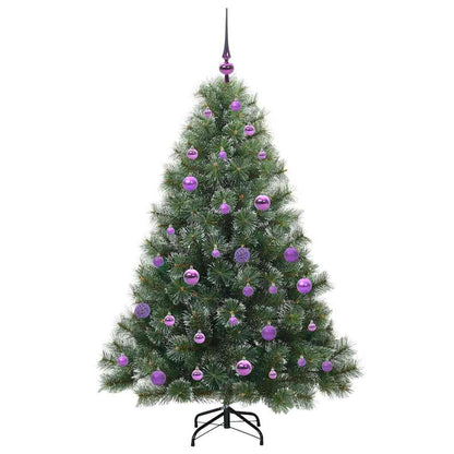 Albero di Natale artificiale con 150 LED Verde 150 cm PE e PVC