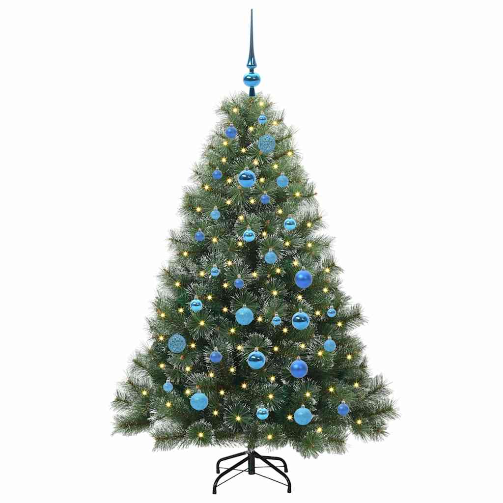 Albero di Natale artificiale con 150 LED Verde 150 cm PE e PVC