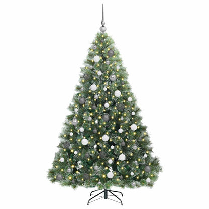 Albero di Natale artificiale con 300 LED Verde 180 cm PE e PVC