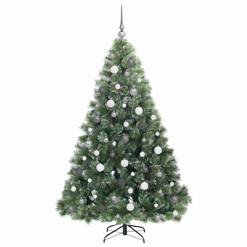 Albero di Natale artificiale con 300 LED Verde 180 cm PE e PVC