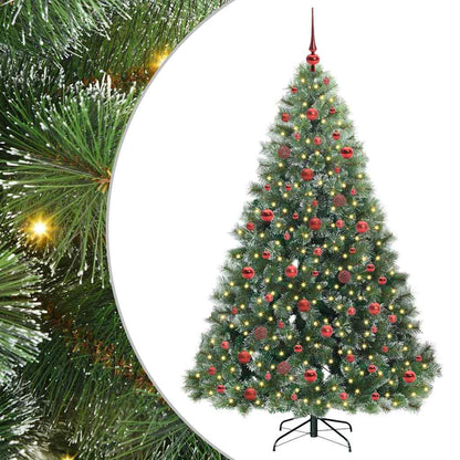 Albero di Natale artificiale con 300 LED Verde 180 cm PE e PVC