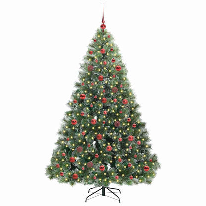 Albero di Natale artificiale con 300 LED Verde 180 cm PE e PVC