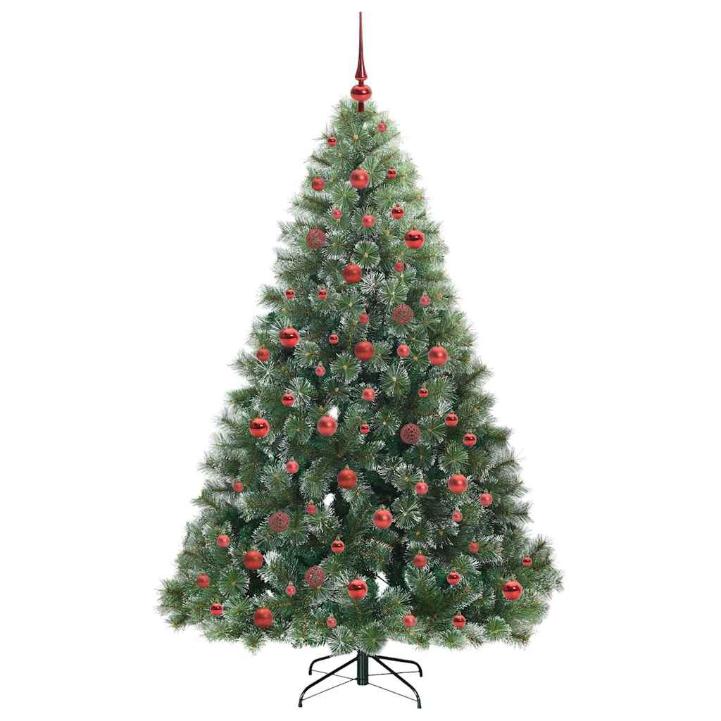 Albero di Natale artificiale con 300 LED Verde 180 cm PE e PVC