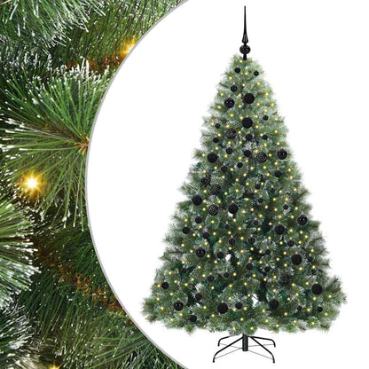 Albero di Natale artificiale con 300 LED Verde 180 cm PE e PVC