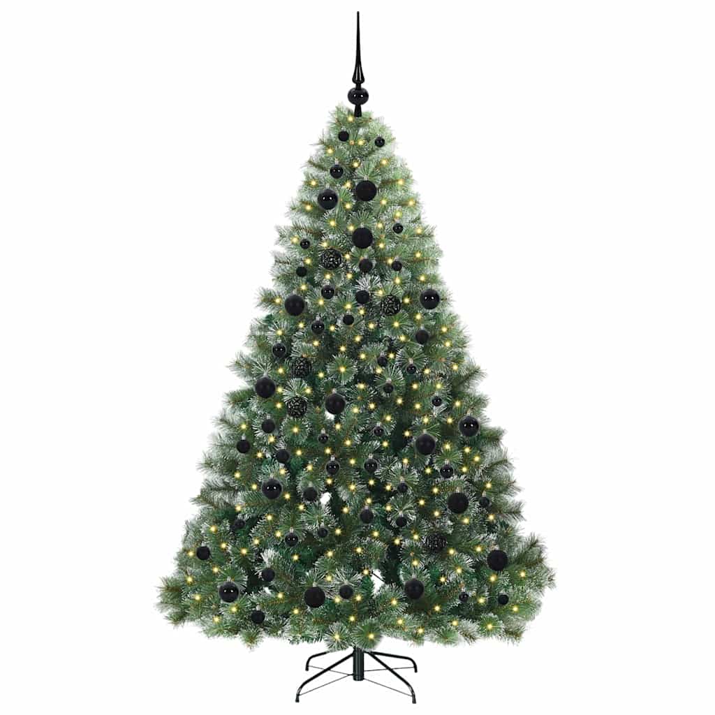 Albero di Natale artificiale con 300 LED Verde 180 cm PE e PVC