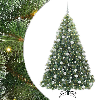 Albero di Natale artificiale con 300 LED Verde 180 cm PE e PVC