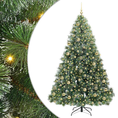 Albero di Natale artificiale con 300 LED Verde 180 cm PE e PVC