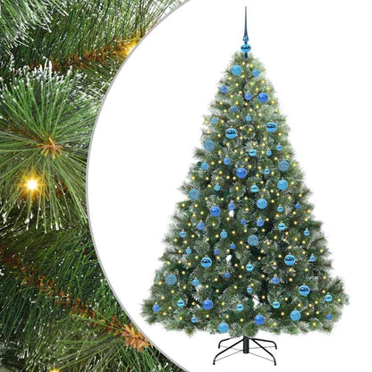 Albero di Natale artificiale con 300 LED Verde 180 cm PE e PVC