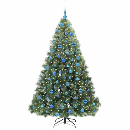 Albero di Natale artificiale con 300 LED Verde 180 cm PE e PVC