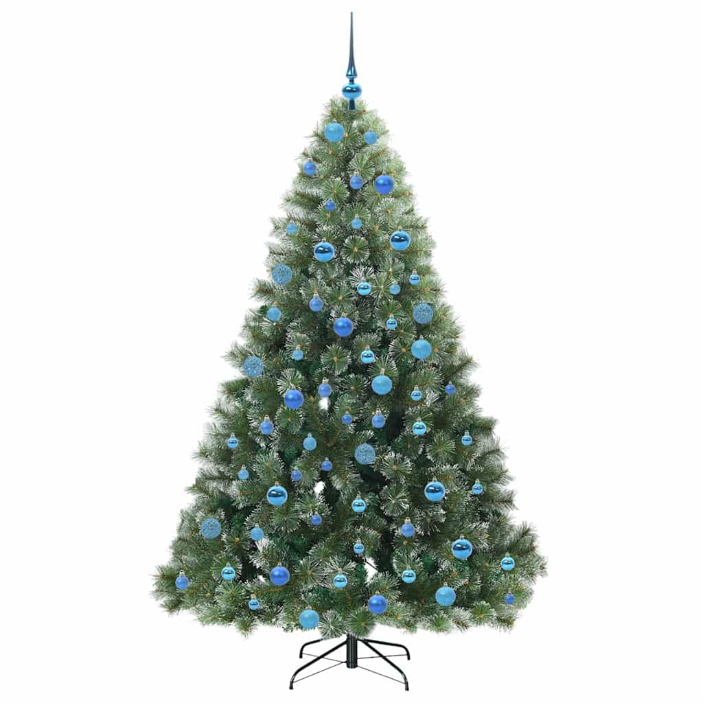 Albero di Natale artificiale con 300 LED Verde 180 cm PE e PVC