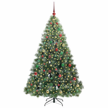 Albero di Natale artificiale con 300 LED Verde 180 cm PE e PVC
