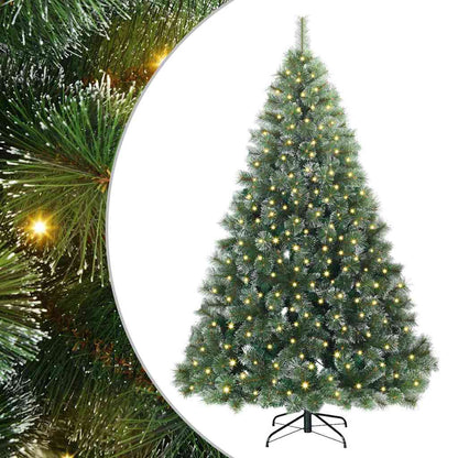 Albero di Natale artificiale con 300 LED Verde 210 cm PE e PVC