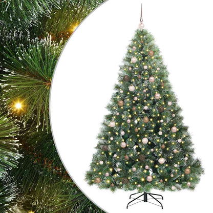 Albero di Natale artificiale con 300 LED Verde 210 cm PE e PVC
