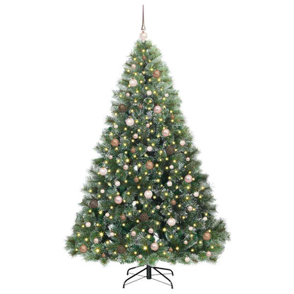 Albero di Natale artificiale con 300 LED Verde 210 cm PE e PVC
