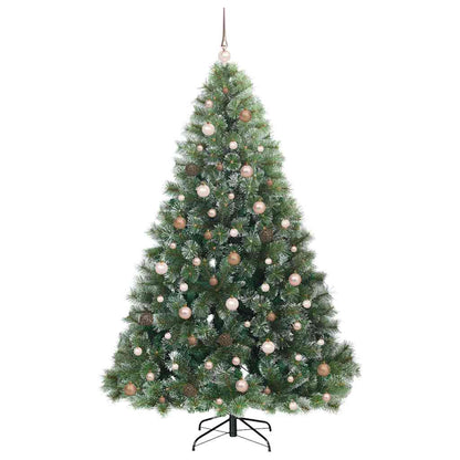 Albero di Natale artificiale con 300 LED Verde 210 cm PE e PVC