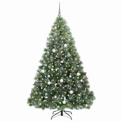 Albero di Natale artificiale con 300 LED Verde 210 cm PE e PVC