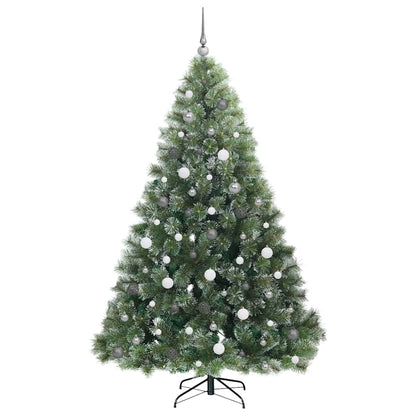 Albero di Natale artificiale con 300 LED Verde 210 cm PE e PVC