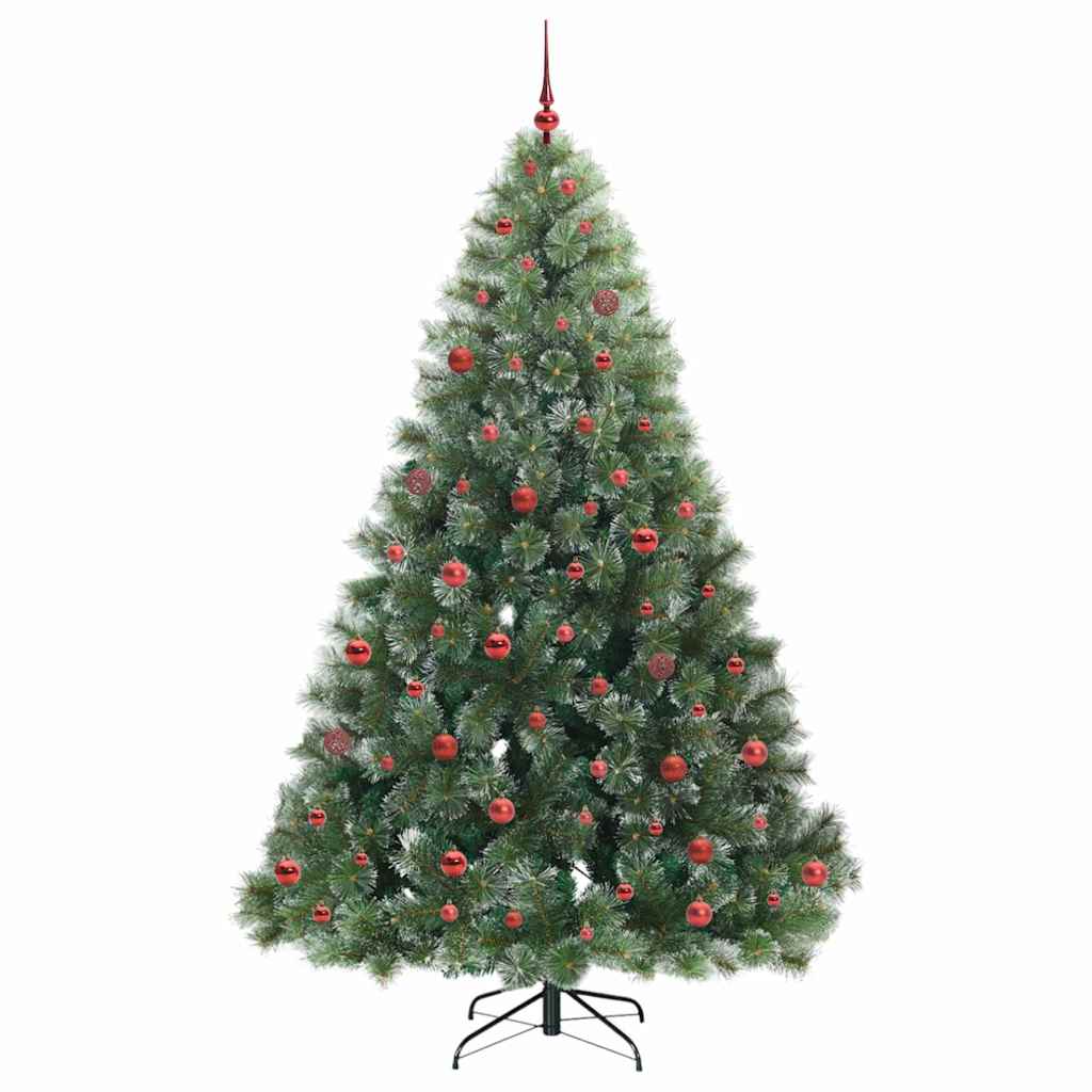Albero di Natale artificiale con 300 LED Verde 210 cm PE e PVC