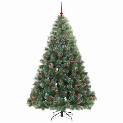 Albero di Natale artificiale con 300 LED Verde 210 cm PE e PVC