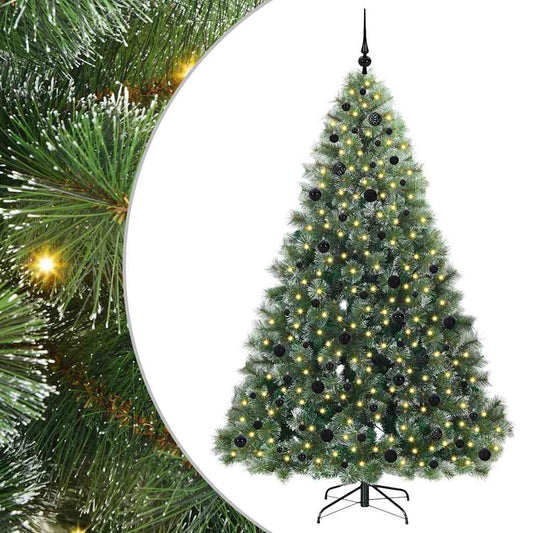 Albero di Natale artificiale con 300 LED Verde 210 cm PE e PVC