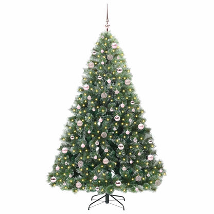 Albero di Natale artificiale con 300 LED Verde 210 cm PE e PVC