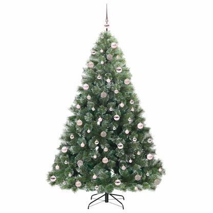 Albero di Natale artificiale con 300 LED Verde 210 cm PE e PVC