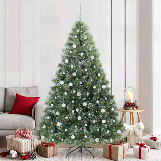 Albero di Natale artificiale con 300 LED Verde 210 cm PE e PVC