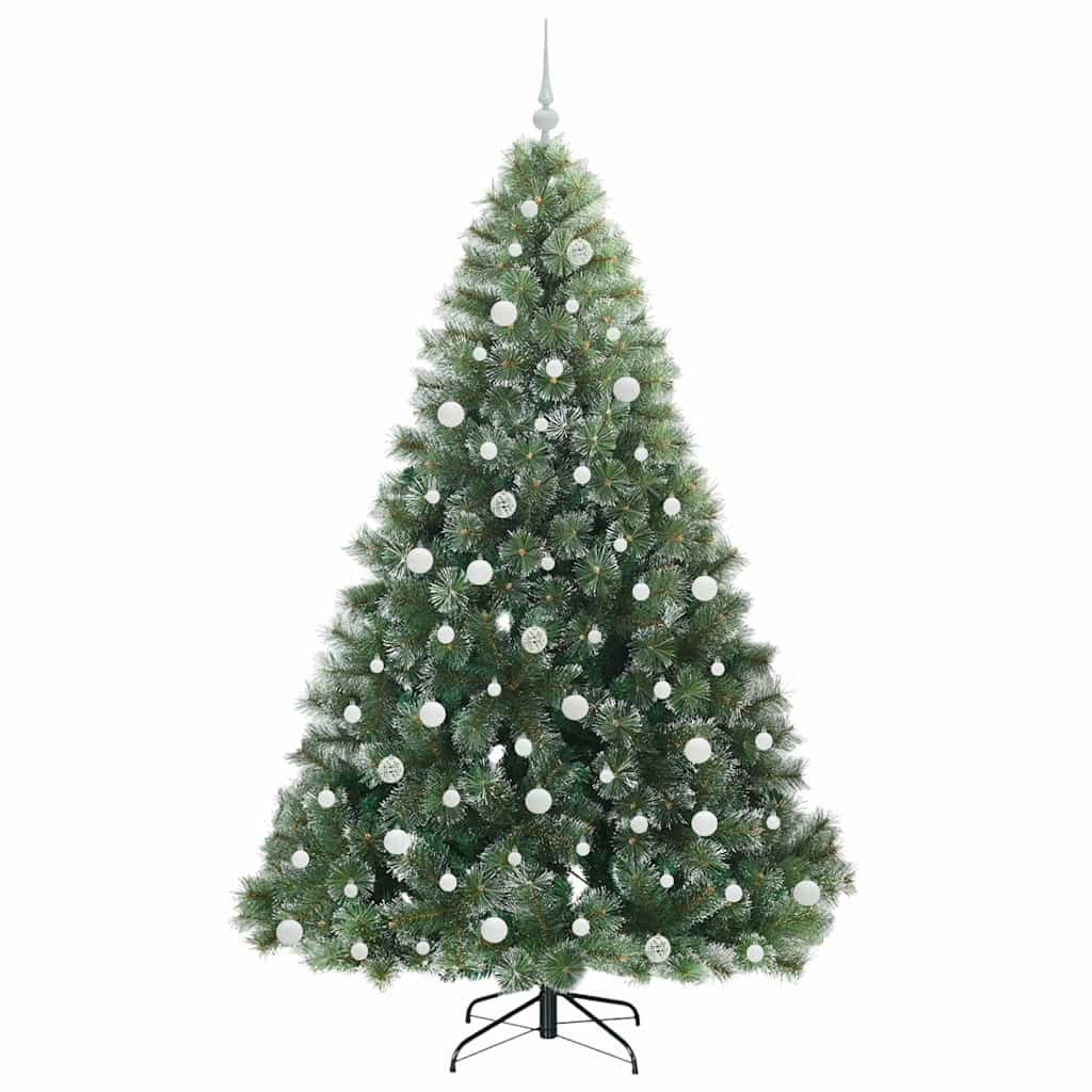 Albero di Natale artificiale con 300 LED Verde 210 cm PE e PVC